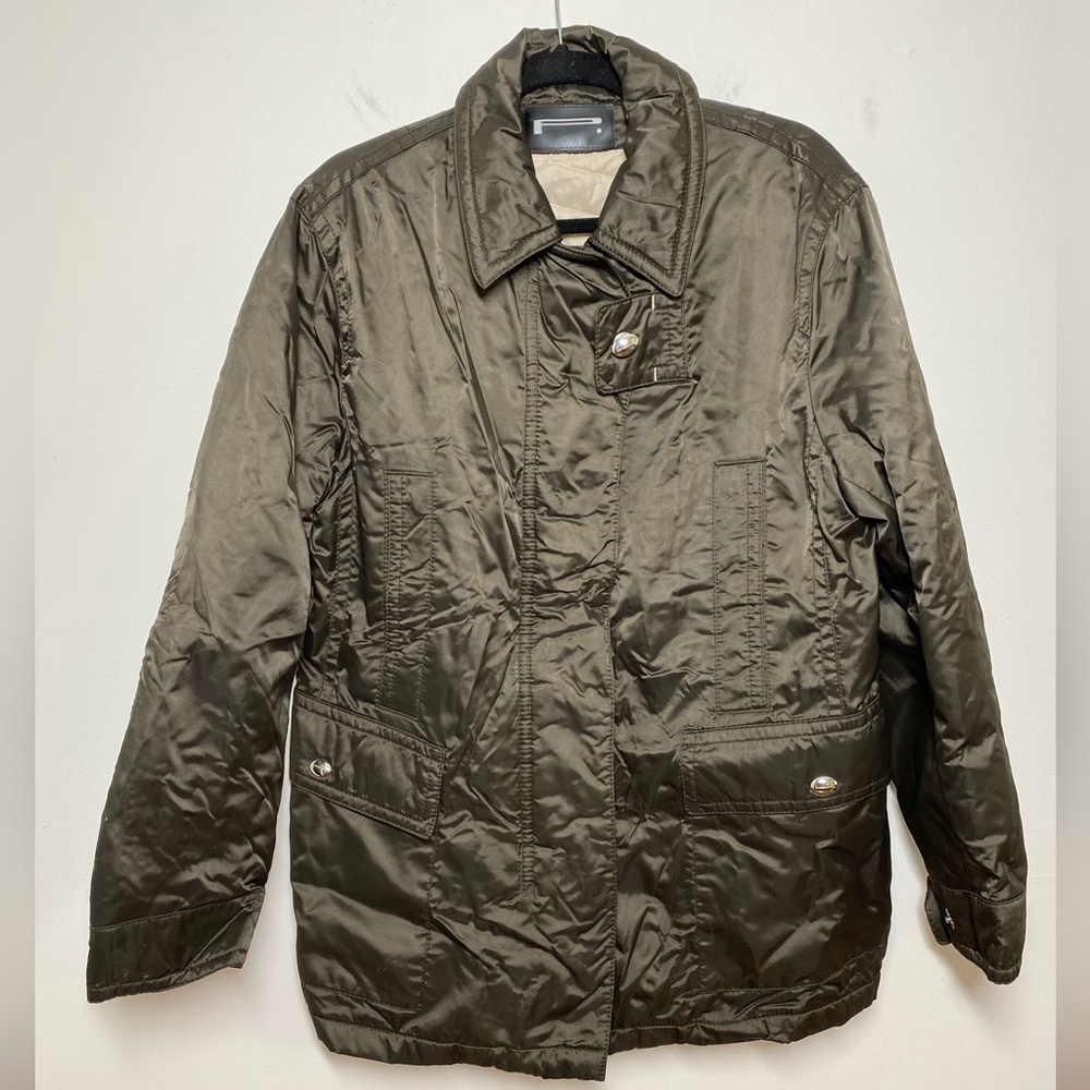 Pirelli Size 46/ US Size 10 Dark Green Fully Lined Jacket Coat Made In Italy